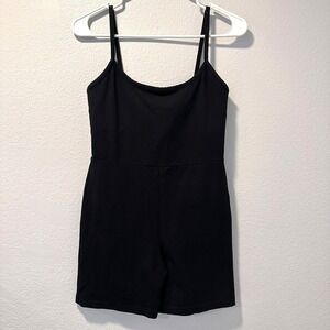 MADEWELL‎ WOMEN'S Size-M BLACK SLEEVELESS KNIT BIKER UNITARD JUMPER ROMPER